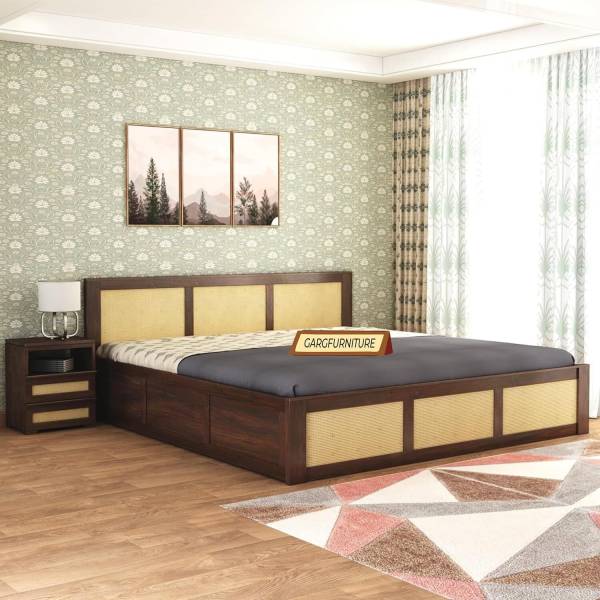 GARGHANDICRAFTS Sheesham Wood Bed/Cot Bed/Palang For Bed Room/Home/Hotel Solid Wood Queen Box Bed