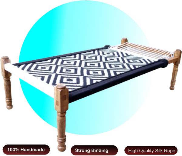 Ganeral Khatiya | Khatia | Khaat | Charpai | Charpay | Khat | Indian Rope Bed Solid Wood Single Bed