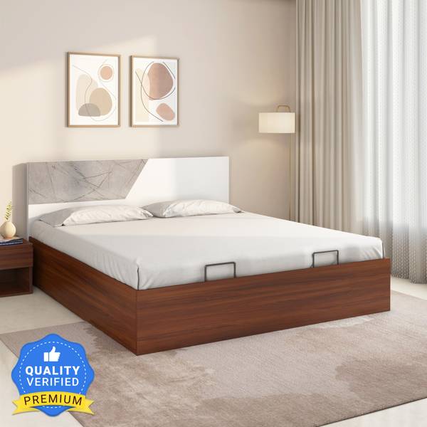 Nilkamal 3/4 Hydraulic Storage | 1 Year Warranty Engineered Wood Queen Hydraulic Bed