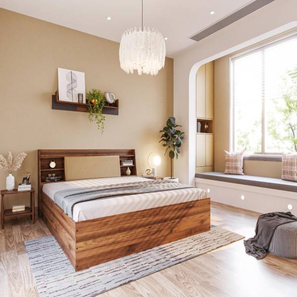 Wakefit Leo Engineered Wood King Box Bed