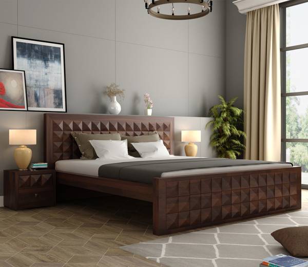Flipkart Perfect Homes Sheesham Solid Wood King Bed