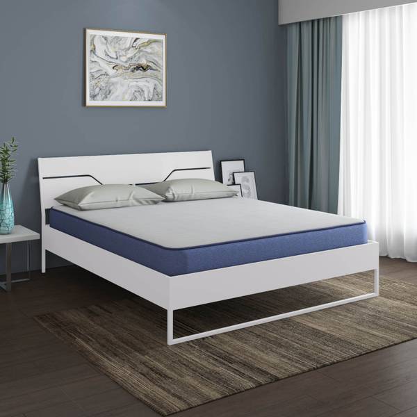 Nilkamal SLEEP Grande Wood and Metal Hybrid Bed With Plus Memory Foam Mattress Engineered Wood Queen Bed