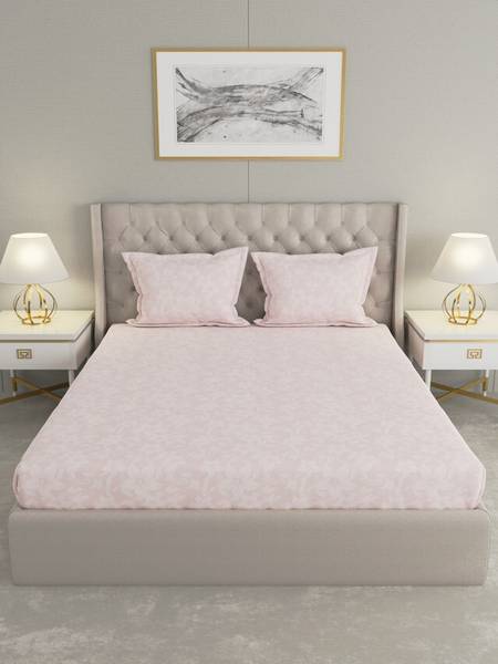 Raymond Home 210 TC Cotton King Floral Flat Bedsheet