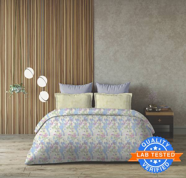 Arvind 144 TC Cotton King Abstract Flat Bedsheet