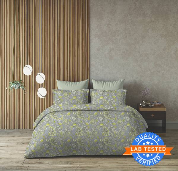 Arvind 120 TC Cotton King Floral Flat Bedsheet
