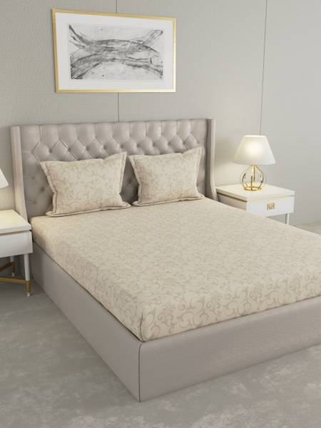 Raymond Home 210 TC Cotton King Paisley Flat Bedsheet