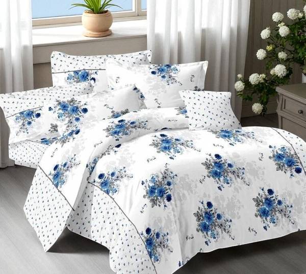 210 TC Polycotton Double King Printed Bedsheet