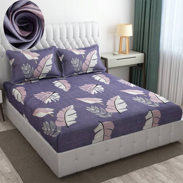 Moonroof 255 TC Cotton King Printed Fitted (Elastic) Bedsheet