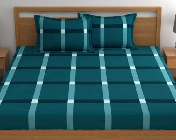 Rumps 220 TC Cotton King Printed Fitted (Elastic) Bedsheet