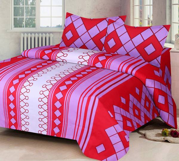 Flipkart SmartBuy 152 TC Microfiber Double Floral Flat Bedsheet
