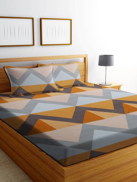 Homerica 201 TC Cotton Double Printed Flat Bedsheet