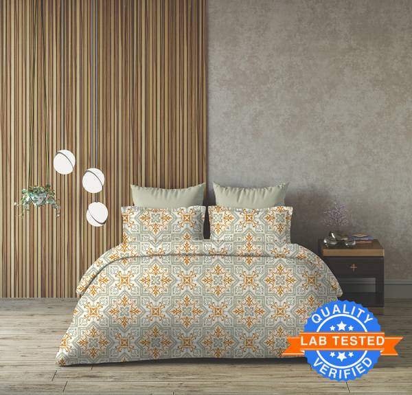 Arvind 120 TC Cotton Queen Floral Flat Bedsheet