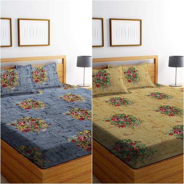 Flipkart SmartBuy 160 TC Microfiber Double Printed Flat Bedsheet