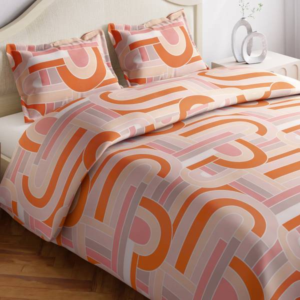 haus & kinder 144 TC Cotton King Printed Flat Bedsheet