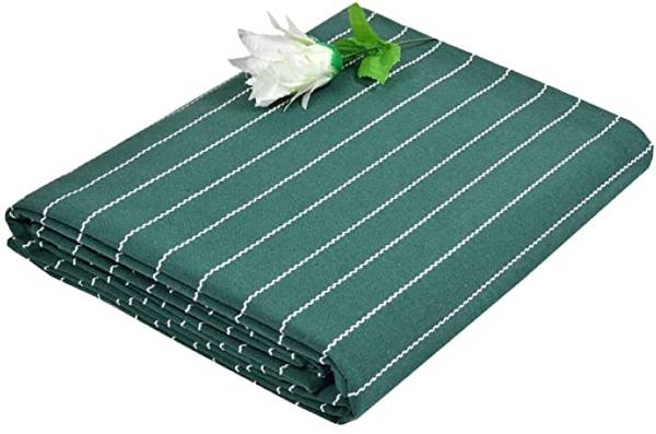 CRAZYWEAVES 400 TC Cotton Single Striped Flat Bedsheet