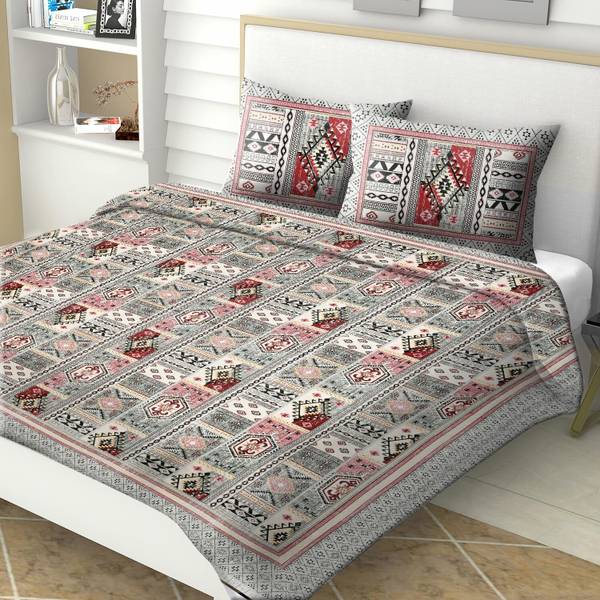 CARLTON LONDON 280 TC Cotton King Printed Flat Bedsheet