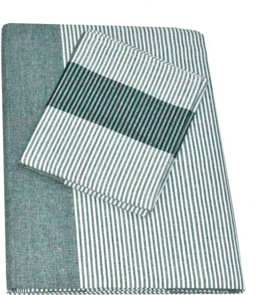 TUNI MANI 70 TC Cotton Single Striped Flat Bedsheet