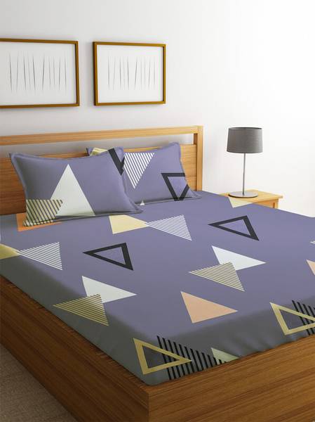 VAS COLLECTIONS 160 TC Cotton Crib Floral Flat Bedsheet