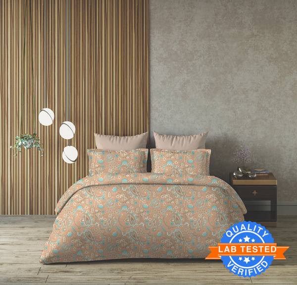 Arvind 120 TC Cotton Queen Floral Flat Bedsheet