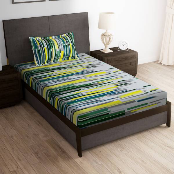 Story@home 180 TC Microfiber Single Printed Flat Bedsheet