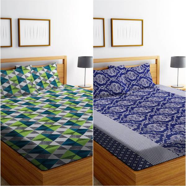 Flipkart SmartBuy 160 TC Microfiber Double Printed Flat Bedsheet
