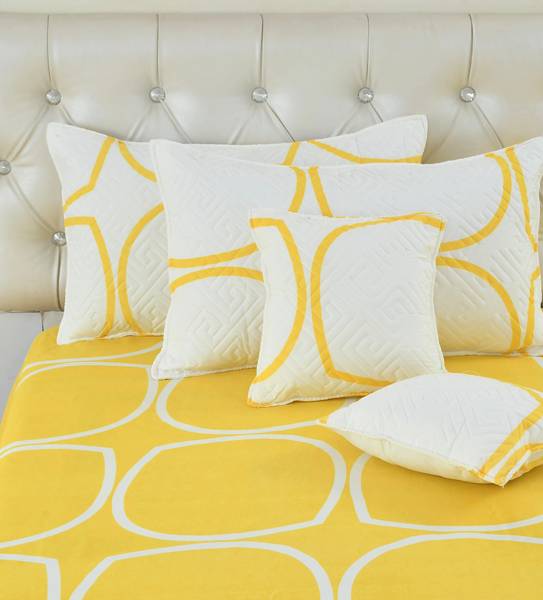 NCS Cotton Double Flat 300 TC Geometric Bedsheet