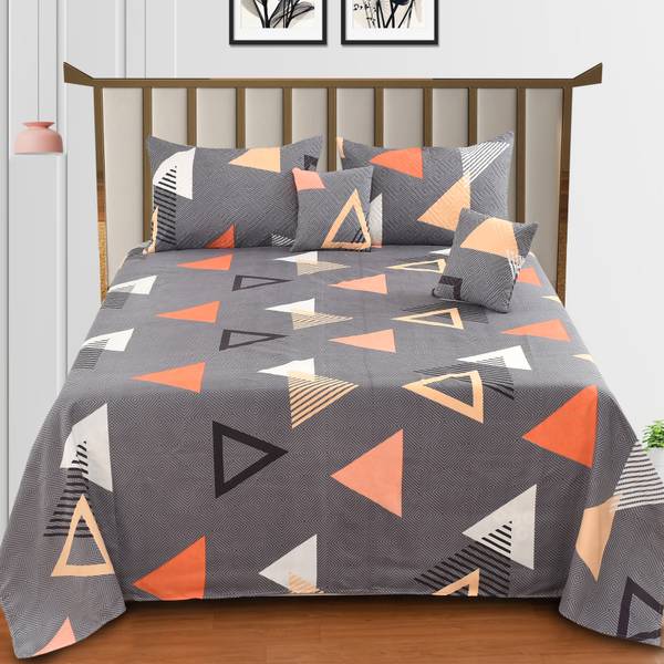 CLOVIS KRAFTS 300 TC Cotton King Printed Flat Bedsheet