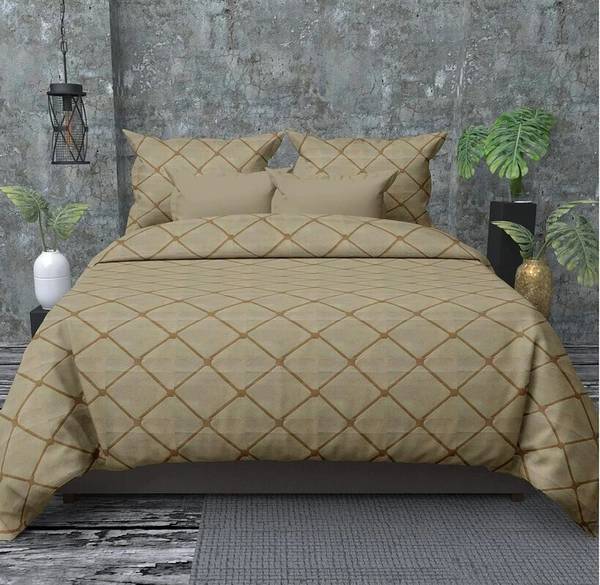 sabhya creation 220 TC Cotton Double Striped Flat Bedsheet