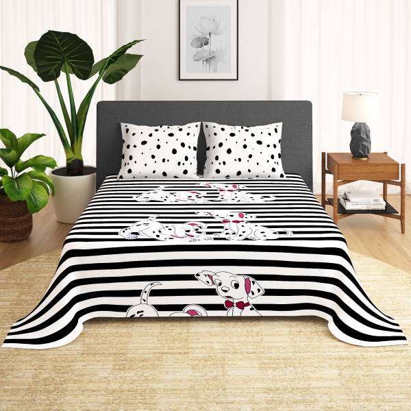 Story@home 210 TC Cotton Double Animal Flat Bedsheet