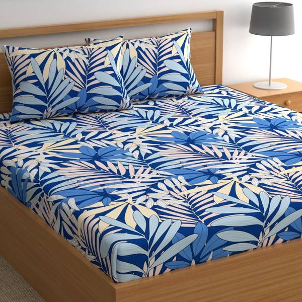 CG Homes Microfiber King Flat 210 TC Printed Bedsheet