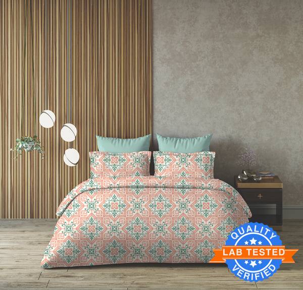 Arvind 120 TC Cotton Queen Floral Flat Bedsheet