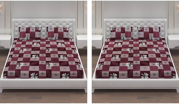 Moca by Monte Carlo 120 TC Microfiber Double Printed Flat Bedsheet