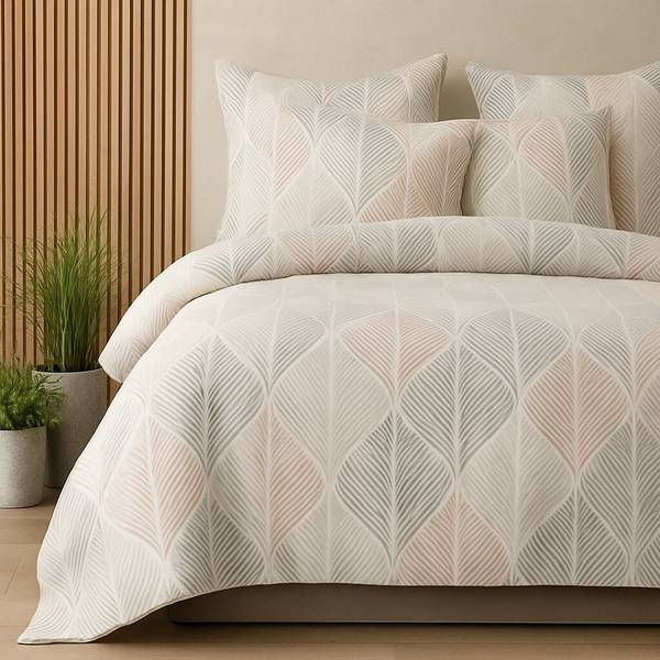 HOMETRESSA 335 TC Cotton King Geometric Flat Bedsheet