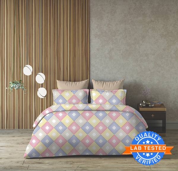 Arvind 120 TC Cotton King Floral Flat Bedsheet