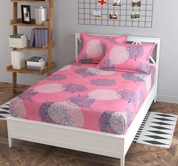 Decent Home Microfiber Double Flat 160 TC Floral Bedsheet