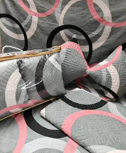 NCS 300 TC Cotton Double Geometric Flat Bedsheet