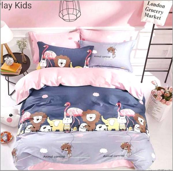 The Divine 450 TC Cotton Super King Cartoon Fitted (Elastic) Bedsheet