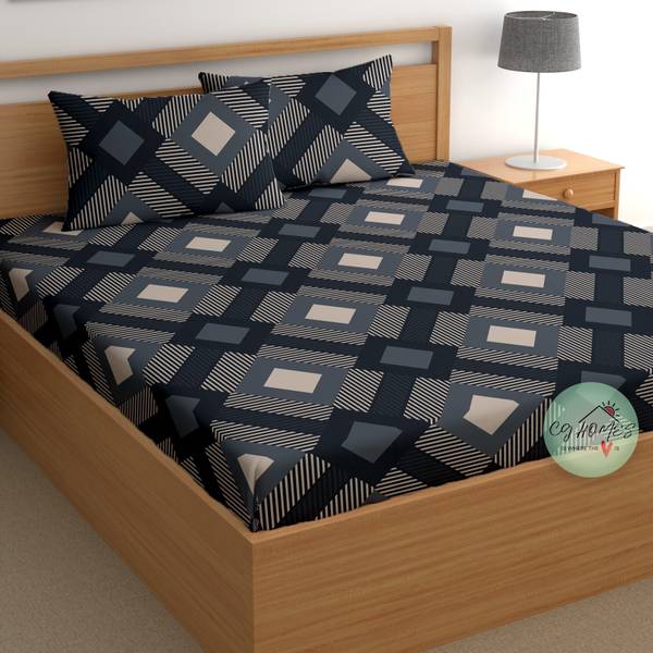 CG Homes Cotton Double Flat 180 TC Printed Bedsheet