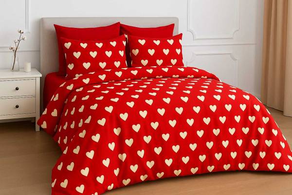 IWS Microfiber Double Flat 144 TC 3D Printed Bedsheet