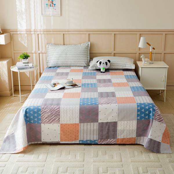 Story@home 180 TC Microfiber Double Printed Flat Bedsheet