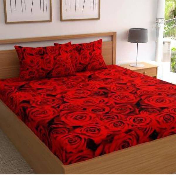 SANJEET Cotton King Flat 260 TC Printed Bedsheet