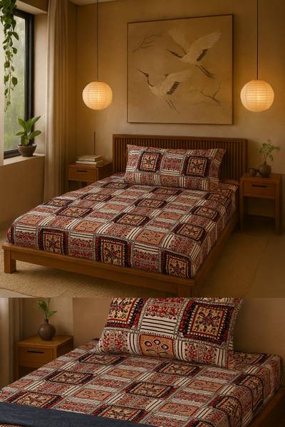 SCHp 320 TC Cotton Single Printed Flat Bedsheet