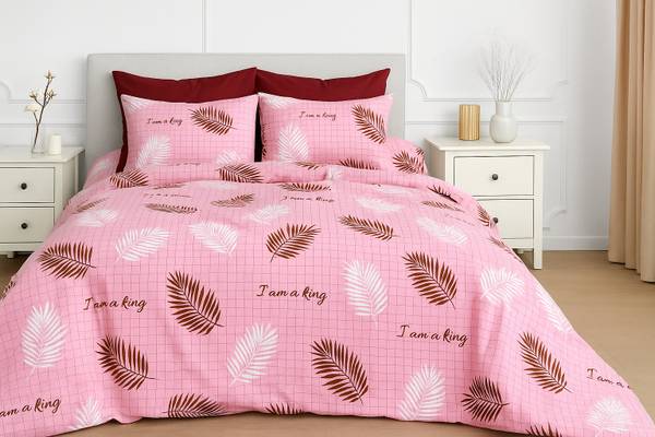 IWS Microfiber Double Flat 144 TC 3D Printed Bedsheet