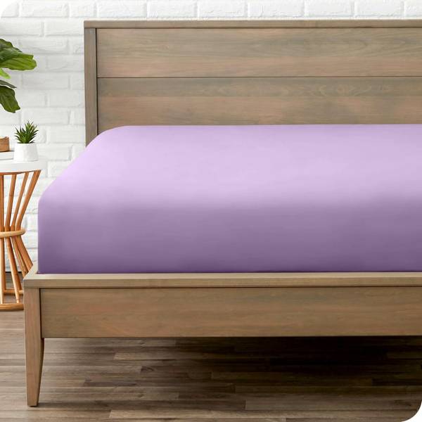 Amar Homes 600 TC Cotton Single Solid Fitted (Elastic) Bedsheet