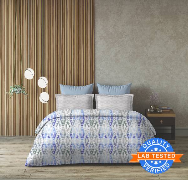 Arvind 144 TC Cotton Double Floral Flat Bedsheet