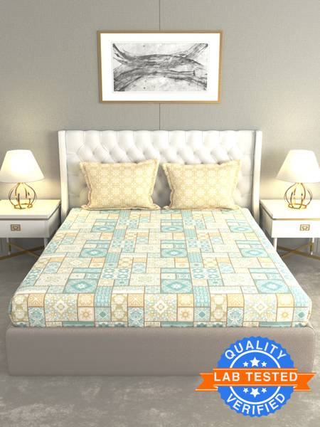 Raymond Home Cotton Double Flat 120 TC Motifs Bedsheet