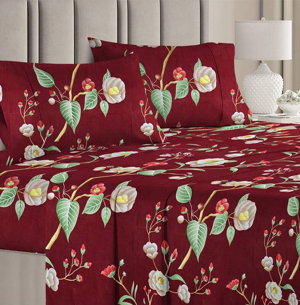 Flipkart SmartBuy 144 TC Microfiber Double Printed Flat Bedsheet