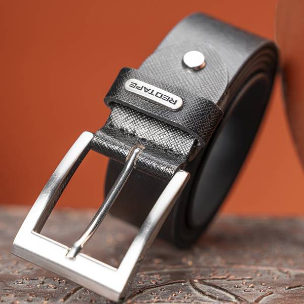 REDTAPE Men Casual, Formal Black Genuine Leather Belt