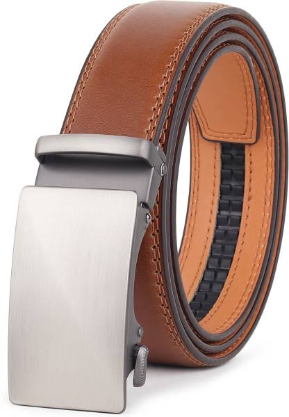 Zoro United Men Casual, Evening, Formal, Party Tan Genuine Leather Belt