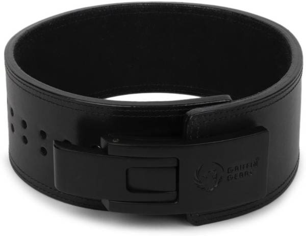 GRIFFIN GEARS Powerlifting Lever Gym Black Buckle Belt Power 10MM Extreme Heavy Duty Back / Lumbar Support